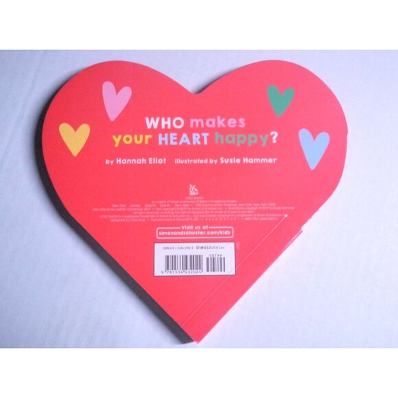 Happy Heart Board Book by Hannah Eliot Heart Shaped Glitter NEW - Picture 4 of 4